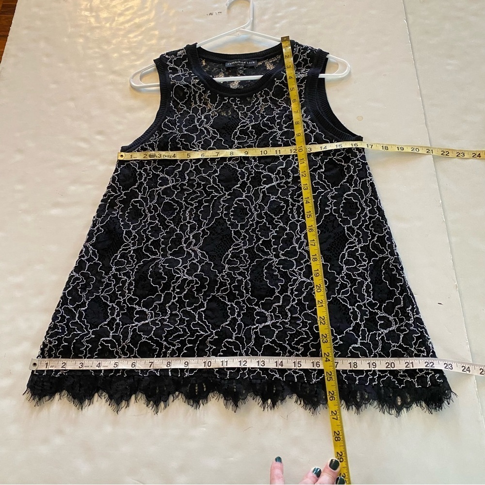 Generation Love Lace Tank Top Womens Size Medium Black Sleeveless Shirt Tunic - Picture 10 of 11